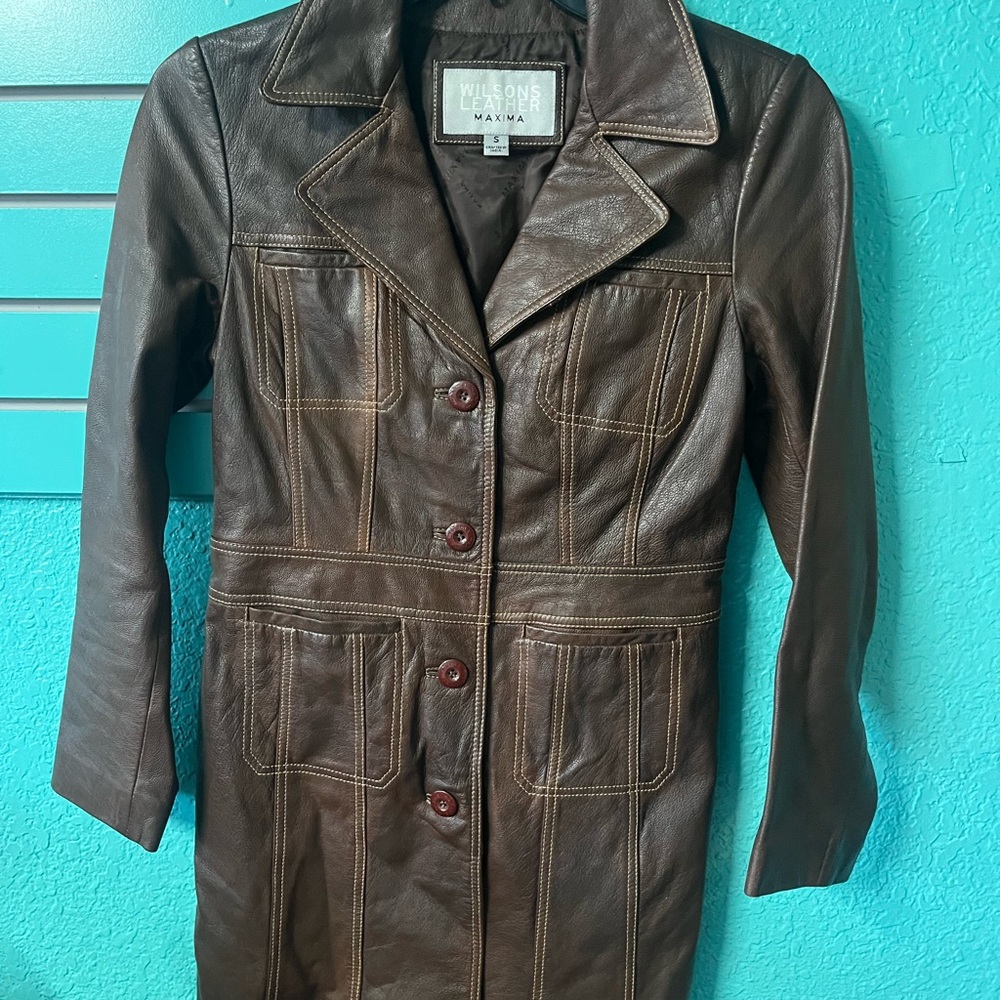 Wilsons Leather Brown Leather Jacket Classic Design